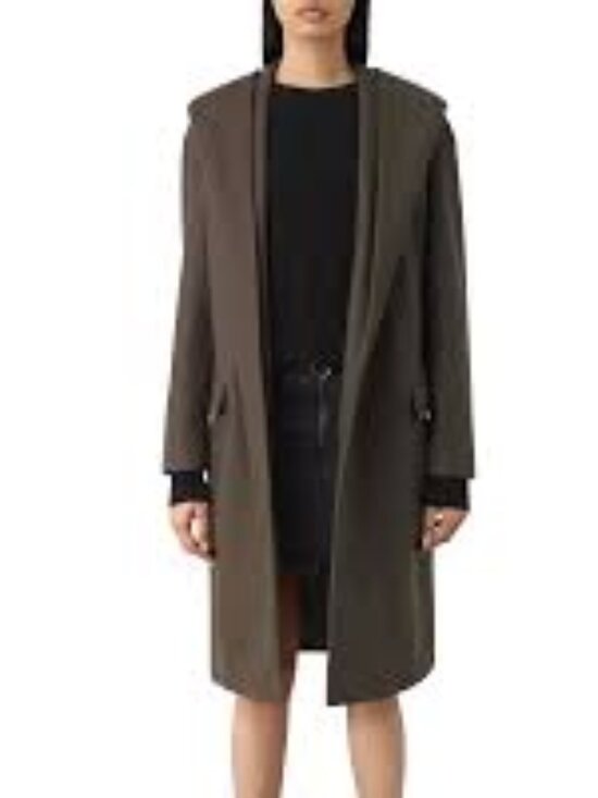 All Saints Jackets & Blazers - ALLSAINTS SCALA COAT OVERSIZED OVERCOAT HUGE DRAPED HOOD ITALIANWOOL BLEND sz XS